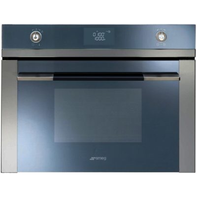 Smeg SF4120M Built In Compact Combination Microwave Oven in Stainless Steel